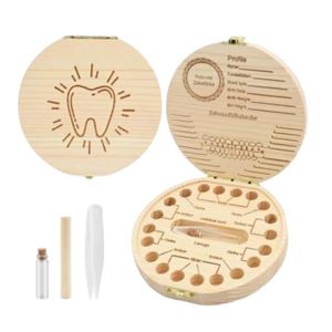 Wooden Tooth Storage Box Collecting Teeth and Umbilical Cord